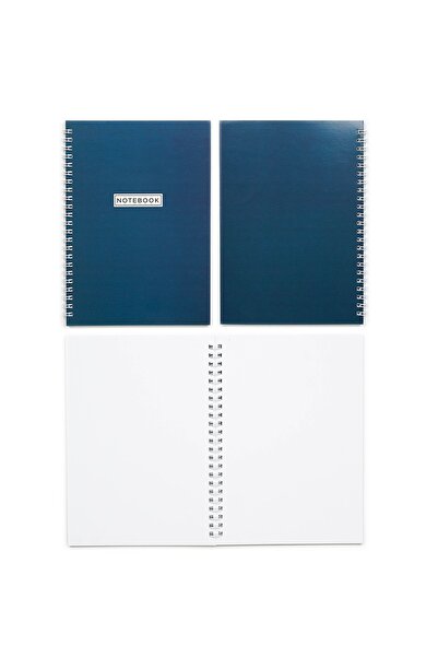 Nice Notes دفتر ملاحظات مدرسي غير مبطن مقاس A5 - حلزوني، 80 ورقة، مجموعة من 4 قطع