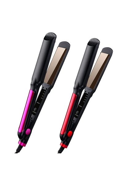 MUHEN Ceramic Coated Wide Plate Hair Straightener – Achieve Silky Straight Hair with Even Heat Distribution