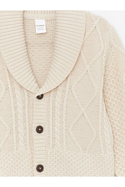 LC Waikiki Pletený svetřík s šálovým límcem s dlouhým rukávem pro chlapečka