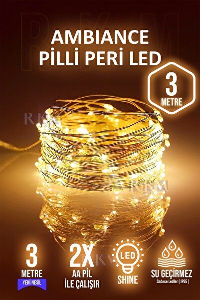 rkmstore Peri Led Gün Işığı 3 Metre Dekoratif Yılbaşı Ve Parti Süsleme 3 M Led