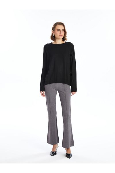 LC Waikiki Crew Neck Solid Long Sleeve Women's Knitwear Sweater - W4Cm08Z8