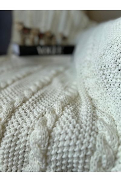 Sheilar Hairy Brass Knitted TV Blanket Sofa Shawl