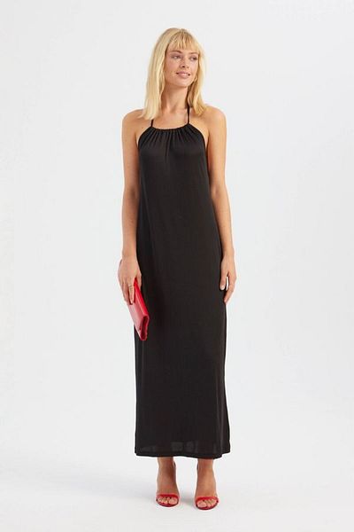 Hiccup Φόρεμα με χαμηλό πίσω μέρος Halter Boy Maxi