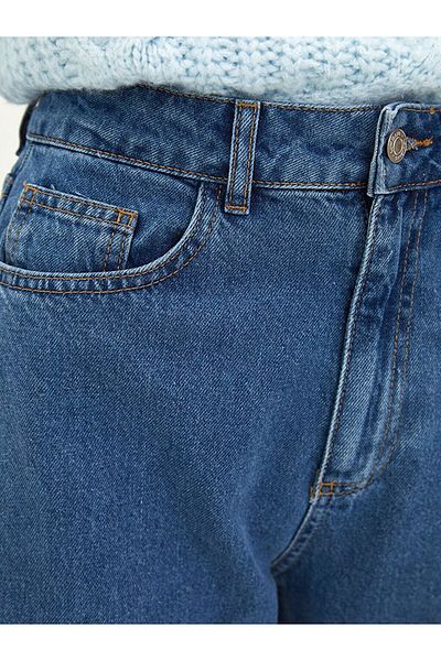 DRC trend Mid Blue Lycra - Super High Waist Loose Leg Denim Palazzo Pants A.c.a.i.p