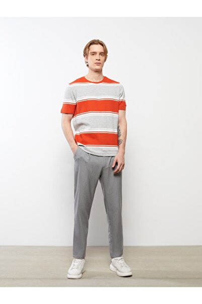 LC Waikiki Ανδρικό μπλουζάκι με ριγέ Crew Neck - Κοντό μανίκι