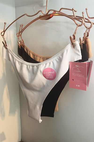 Rintalia Cotton Basic Women's Brazilian Panties Set of 3