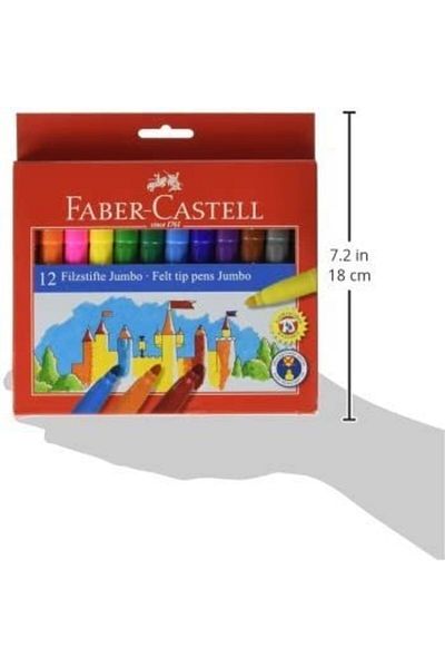 Faber Castell 12-Piece Jumbo Felt Tip Crayons