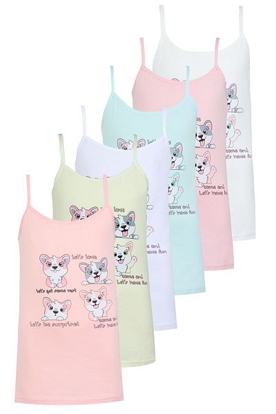 Miss Blue Moon Girl's 6-Piece Athlete Set with String Straps - 6840-1