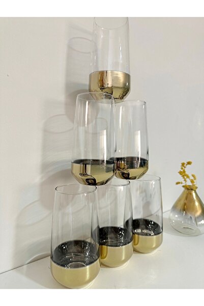 Home 6’lı Gold Kaplama Su Bardağı Seti