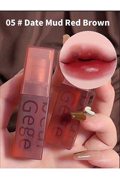 Gege Bear Velvet lip glaze, Lip gloss-tint, Uzun süre kalıcı yumuşak sürümlü ...