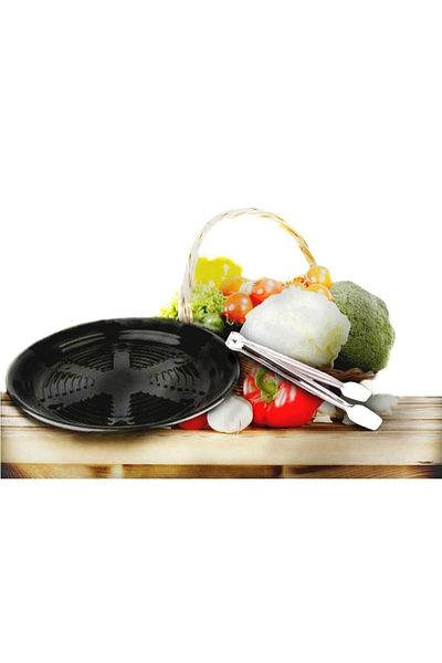 TROYAN 1868 With Assurance... 31.5 cm Large Size Közmatik and 23 cm Stainless Grill Tongs 2 in One