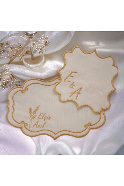 dehaberk Söz&Nişan Tepsisi İçin Söz Mendili ,Tepsi Örtüsü,Tepsi Mendili,Kişiy...