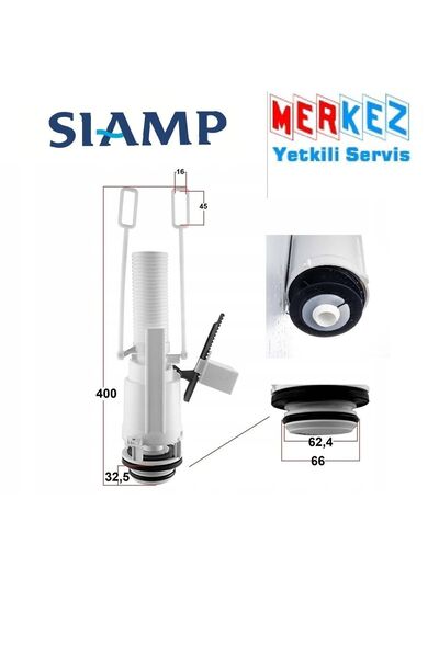 SİAMP Gömme Rezervuar İç Takım  Boşaltma Grubu