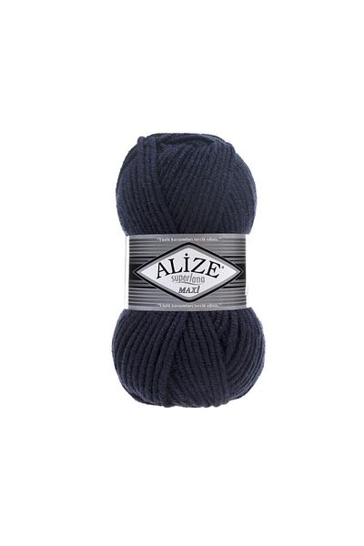 Alize Süperlana Maxi Χοντρό Πλεκτό Σχοινί 058 Navy Blue
