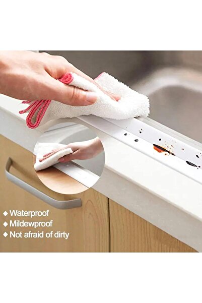 faial 2 Adet Banyo Mutfak Lavabo Küvet Su Sızdırmaz Kenar Bant Sıvı Geçirmez 3.2 Metre