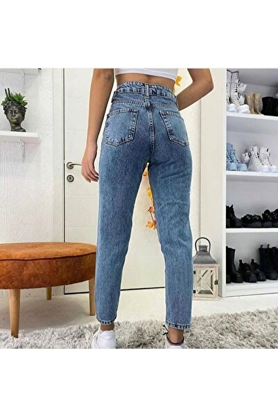 DRC trend Loa Mavi Kar Mom Лікровані джинси з високою талією