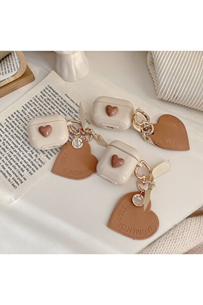 BURDEM Pro Compatible Brown Heart and Heart Detachable Anti-Shock Case Beige Unspecified Unspecified Appl