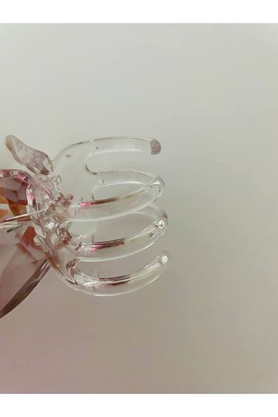 GALATA GIFT Fluture, transparent, agrafă de mărime mare de nouă generație 8 cm, agrafă de păr robustă cu lungimea aripii de 4 cm