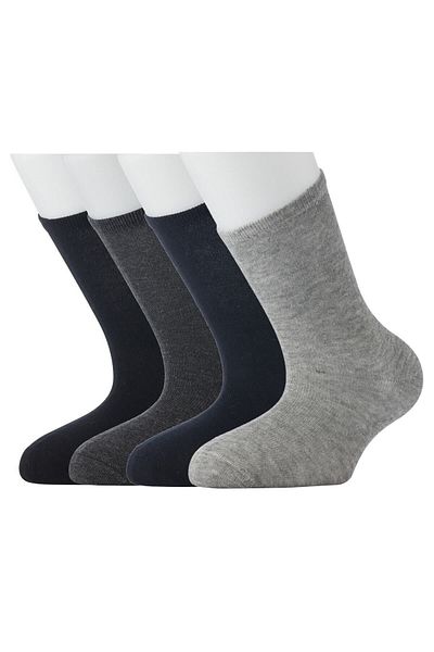 Moyra Socks Set of 4 Plain Seamless Children's School Socks