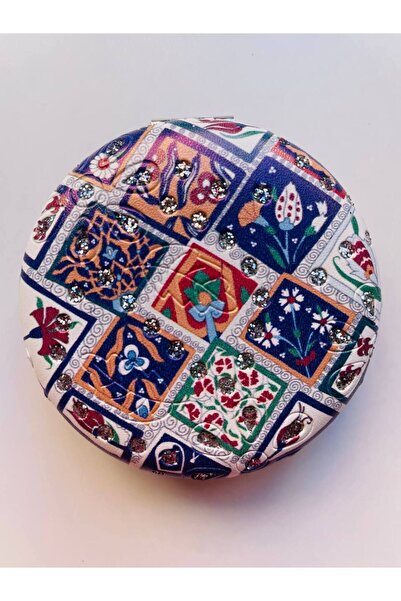 GALATA GIFT Cep, Çanta, Makyaj Aynası, Şık Desenli, Taşlı, Çift Taraflı, Yuva...