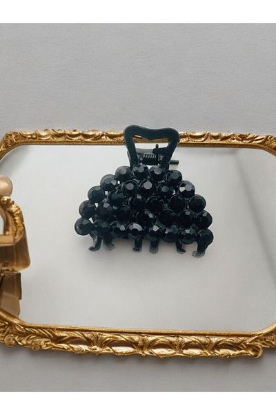GALATA GIFT Agrafă de păr elegantă cu zirconiu de 4 cm - cleme, mărime medie, coc pe jumătate