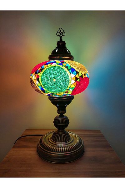 NiceandBonita 57 cm Large Size Mosaic - Lampshade Turkish Lamp Handmade