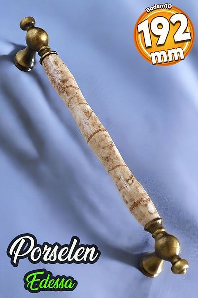 Badem10 Edessa (PREMIUM) Porțelan Cafea Antică Galben Antic 192 Mm Mobilier Bucătărie Sertar Dulap Mâner Mâner
