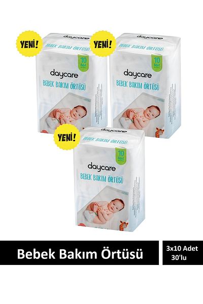 Daycare 3X10 30 Pieces Baby Care Mat - Diaper Opening and Changing