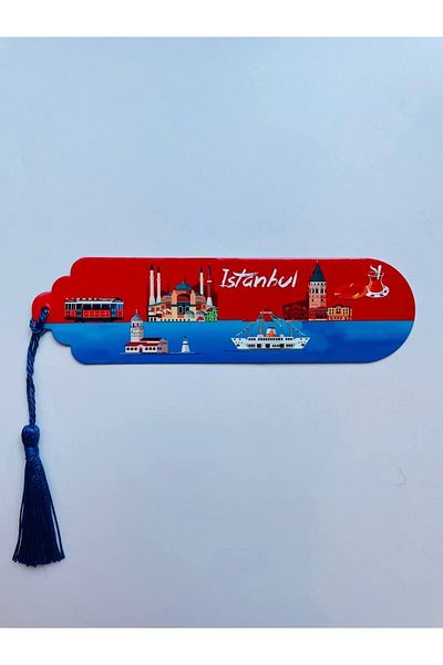 GALATA GIFT Semn de carte cu ciucuri de culoare vibrantă tematică Sfintele Istanbulului