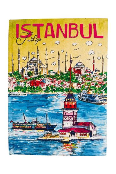 GALATA GIFT Caiet de mulțumire pentru memorie și amintire - Jurnal, caiet de concepte cu copertă rigidă, fără linii și tematică Istanbul