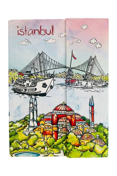 GALATA GIFT Caiet de mulțumire pentru memorie și amintire - Jurnal, caiet de concepte cu copertă rigidă, fără linii și tematică Istanbul