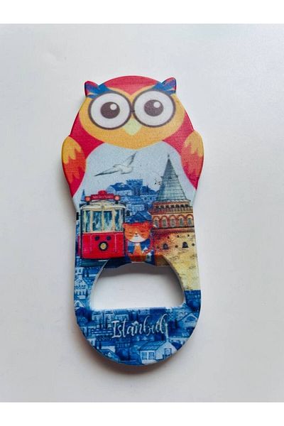 GALATA GIFT Owl Figured, Istanbul Themed Bottle Opener, Opener Magnet