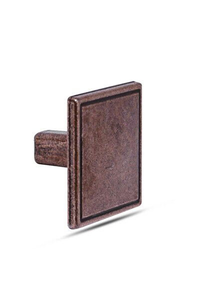 Badem10 4 Pieces Square Button Metal Antique - Furniture, Kitchen Drawer, Cabinet and Handle