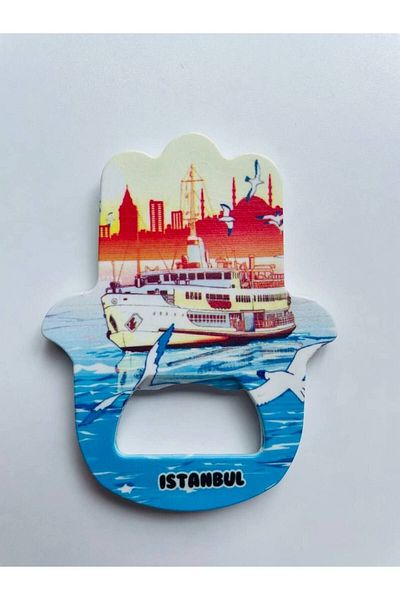 GALATA GIFT Deschizător de sticle în formă de mână de Fatman, cu tematică Istanbul, magnet pentru deschidere