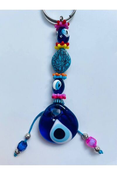 GALATA GIFT Breloc Macrame cu mărgele Evil Eye