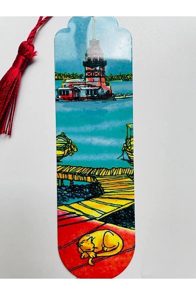 GALATA GIFT Εικονίδια της Κωνσταντινούπολης με θέμα Ζωηρόχρωμο σελιδοδείκτη με φούντες