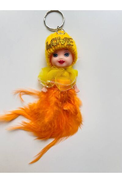 GALATA GIFT Ornament drăguț pentru geantă cu blană de 13 cm - Breloc cu păpușă