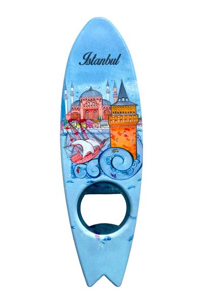 GALATA GIFT Magnet pentru deschizător de sticle în formă de pește cu tematică Istanbul - Deschizător de sifon, de sifon și de frigider