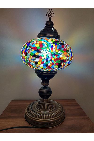 NiceandBonita 57 cm Large Size Mosaic - Lampshade Turkish Lamp Handmade