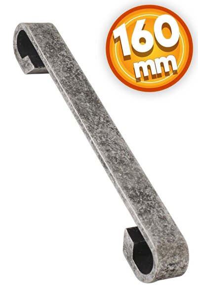 Badem10 Barida Eskitme Antik Gümüş Metal 160 Mm Mobilya Mutfak Çekmece Dolap Dolabı Kulpu Kulbu Kulpları