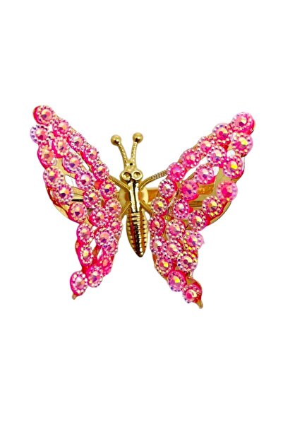 GALATA GIFT موضة جديدة - مشبك على شكل فراشة 4 سم، تمساح بأجنحة ربيعية