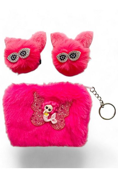 GALATA GIFT Color Matching Coin Purse, Keychain Wallet and Two Buckles Set for Girls