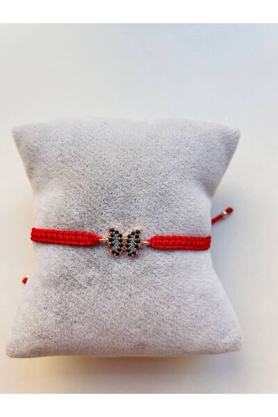 GALATA GIFT Butterfly Figured, Stoned, Macrame Bracelet Elevator Bracelet