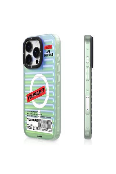 Youngkit iPhone 16 Pro Max Uyumlu Kılıf Magsafe Şarj Özellikli Youngkit Chameleon Serisi Kapak Kırmızı