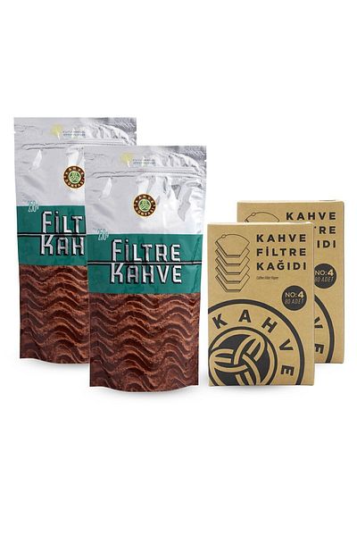 Kahve Dünyası 2-Piece Filter Coffee and 2-Piece Filter Coffee Paper