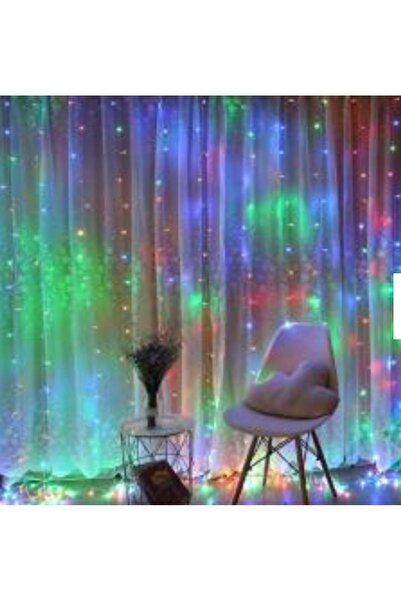 borayris Perde Led 3x3 Metre Kumandalı 8 Mod Ambiyans Ayarlabilir Boy Dekor M...