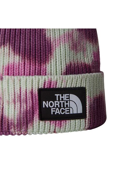 THE NORTH FACE Fialovo biela zimná čiapka The North face Tie Dye Logo Box Beanie