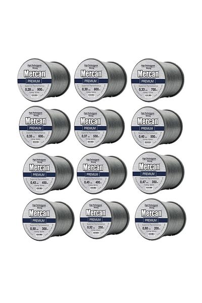 MERCAN MİSİNA Mercan Premium - Linie de mulinetă Bobbin Gri închis