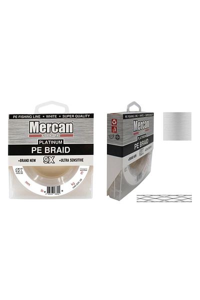 MERCAN MİSİNA Mercan Platinum Pe 9x Braid Thread 300 M White Fish Tape