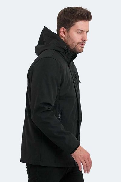 Slazenger ST24JE017 Halsten Ανδρικό παλτό με κουκούλα - Slazenger - Μαύρο